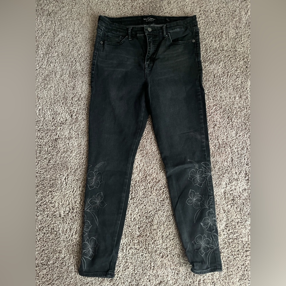 Lucky Brand Ava Super Skinny Embroidered Jeans Size 10!